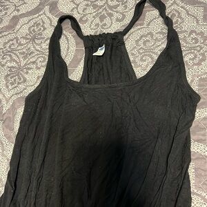 Black racerback tank dress